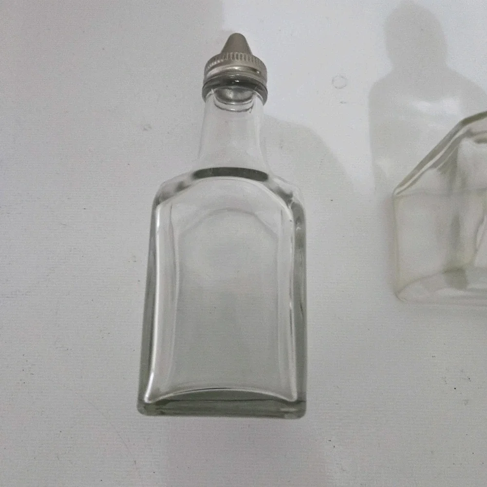 Vintage Gemco Oil & Vinegar Cruet Set Glass Mid Century Modern MCM Kitchen Decor